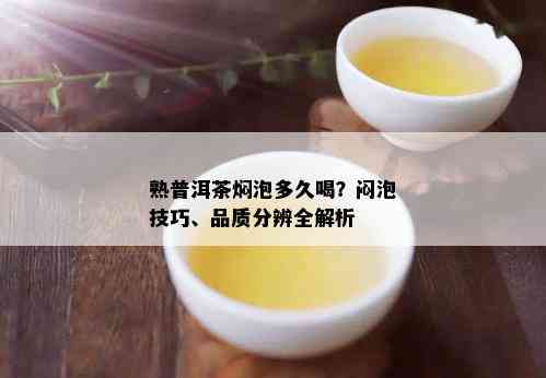 熟普洱茶焖泡多久喝？闷泡技巧、品质分辨全解析