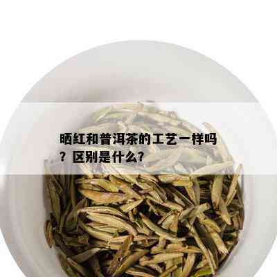 晒红和普洱茶的工艺一样吗？区别是什么？