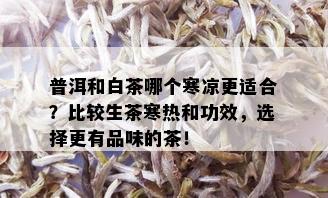 普洱和白茶哪个寒凉更适合？比较生茶寒热和功效，选择更有品味的茶！