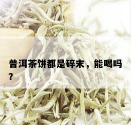 普洱茶饼都是碎末，能喝吗？