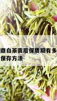 福鼎白茶贡眉保质期有多久及保存方法