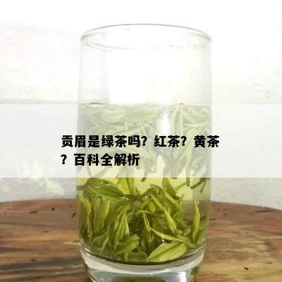 贡眉是绿茶吗？红茶？黄茶？百科全解析