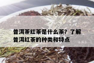 普洱茶红茶是什么茶？了解普洱红茶的种类和特点