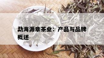 勐海源章茶业：产品与品牌概述