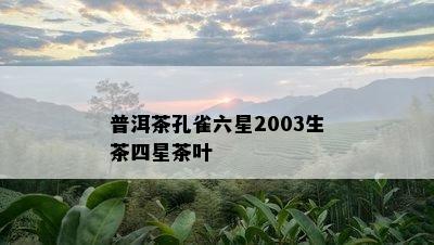 普洱茶孔雀六星2003生茶四星茶叶