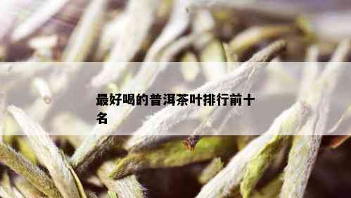 更好喝的普洱茶叶排行前十名