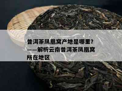 普洱茶凤凰窝产地是哪里？——解析云南普洱茶凤凰窝所在地区