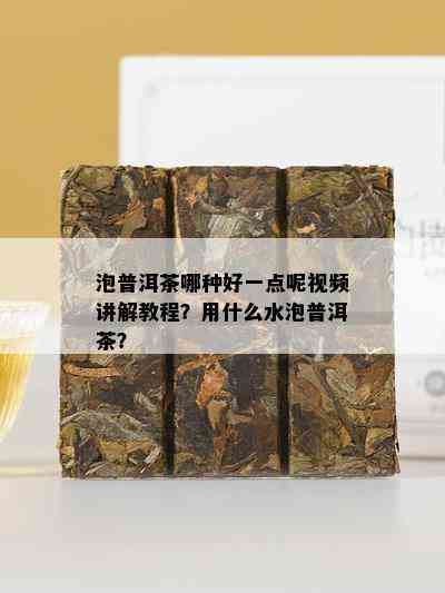 泡普洱茶哪种好一点呢视频讲解教程？用什么水泡普洱茶？