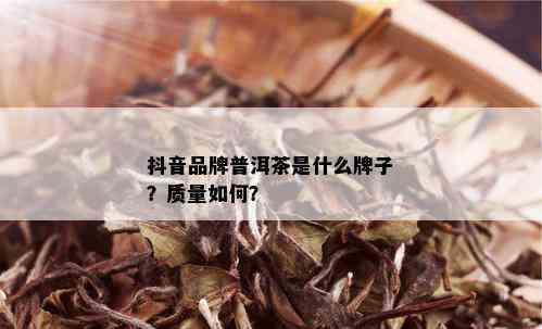 抖音品牌普洱茶是什么牌子？质量如何？