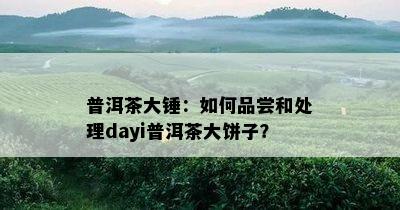 普洱茶大锤：如何品尝和处理dayi普洱茶大饼子？