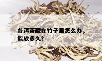 普洱茶藏在竹子里怎么办，能放多久？