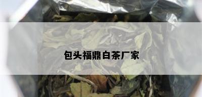 包头福鼎白茶厂家