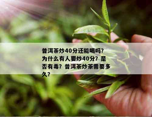 普洱茶炒40分还能喝吗？为什么有人要炒40分？是否有？普洱茶炒茶需要多久？