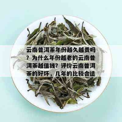 云南普洱茶年份越久越贵吗？为什么年份越老的云南普洱茶越值钱？评价云南普洱茶的好坏，几年的比较合适？