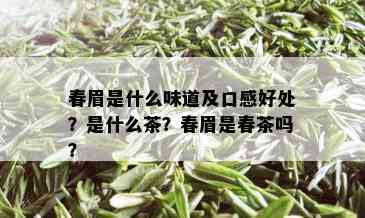 春眉是什么味道及口感好处？是什么茶？春眉是春茶吗？