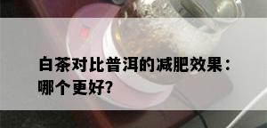 白茶对比普洱的减肥效果：哪个更好？