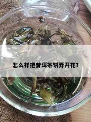 怎么样把普洱茶饼弄开花？