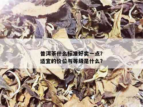 普洱茶什么标准好卖一点？适宜的价位与等级是什么？