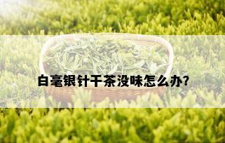 白毫银针干茶没味怎么办？