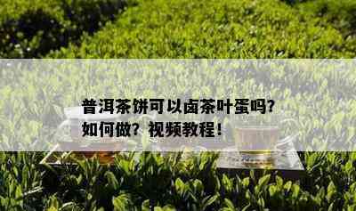 普洱茶饼可以卤茶叶蛋吗？如何做？视频教程！