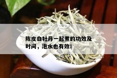 陈皮白牡丹一起煮的功效及时间，泡水也有效！