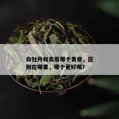 白牡丹和贡眉哪个贵些，区别在哪里，哪个更好喝？