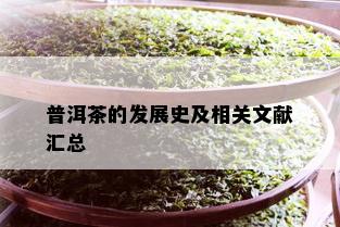 普洱茶的发展史及相关文献汇总