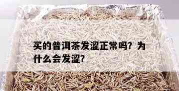 买的普洱茶发涩正常吗？为什么会发涩？