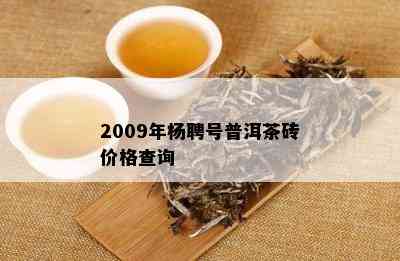 2009年杨聘号普洱茶砖价格查询