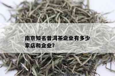 南京知名普洱茶企业有多少家店和企业？