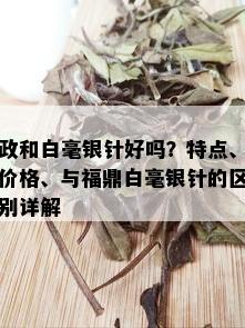 政和白毫银针好吗？特点、价格、与福鼎白毫银针的区别详解