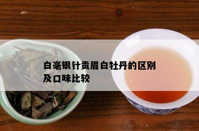 白毫银针贡眉白牡丹的区别及口味比较