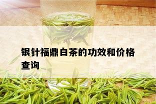 银针福鼎白茶的功效和价格查询