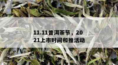 11.11普洱茶节，2021上市时间和推活动