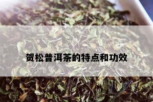 贺松普洱茶的特点和功效