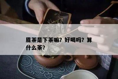 眉茶是下茶嘛？好喝吗？算什么茶？