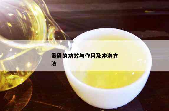 贡眉的功效与作用及冲泡方法