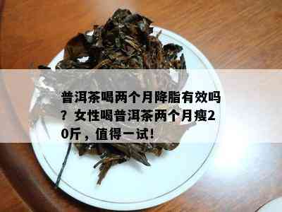 普洱茶喝两个月降脂有效吗？女性喝普洱茶两个月瘦20斤，值得一试！