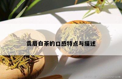 贡眉白茶的口感特点与描述