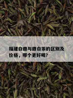 福建白鼎与鼎白茶的区别及价格，哪个更好喝？