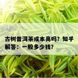 古树普洱茶成本高吗？知乎解答：一般多少钱？