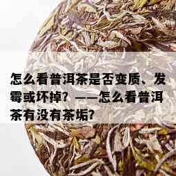 怎么看普洱茶是否变质、发霉或坏掉？——怎么看普洱茶有没有茶垢？