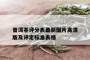 普洱茶评分表最新图片高清版及评定标准表格