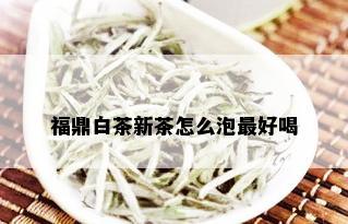 福鼎白茶新茶怎么泡更好喝