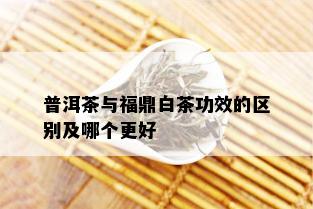 普洱茶与福鼎白茶功效的区别及哪个更好