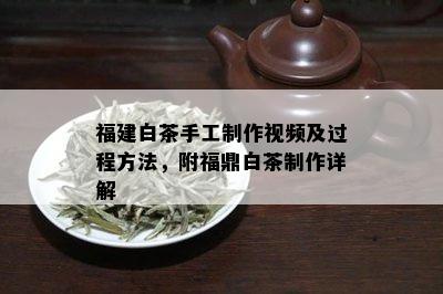 福建白茶手工制作视频及过程方法，附福鼎白茶制作详解