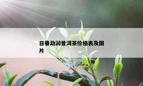 日春勐润普洱茶价格表及图片