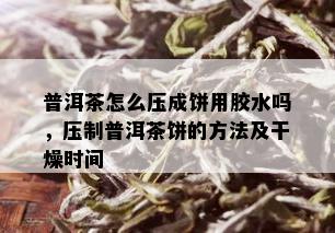 普洱茶怎么压成饼用胶水吗，压制普洱茶饼的方法及干燥时间