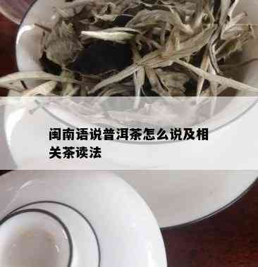 闽南语说普洱茶怎么说及相关茶读法