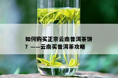 如何购买正宗云南普洱茶饼？——云南买普洱茶攻略